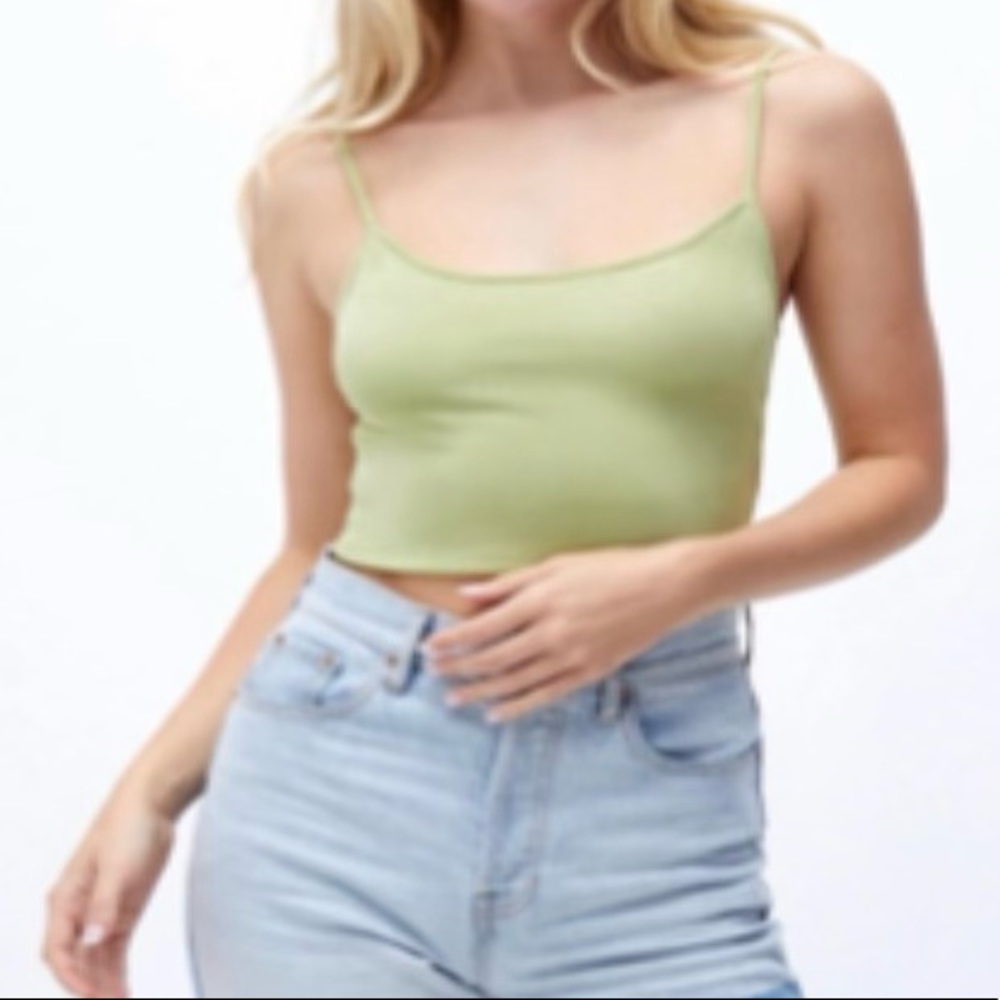 Pacsun green shimmer tank top (Womens Large)- new w/out tags